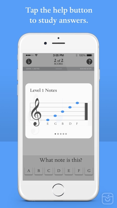 تصاویر Music notes flash cards app