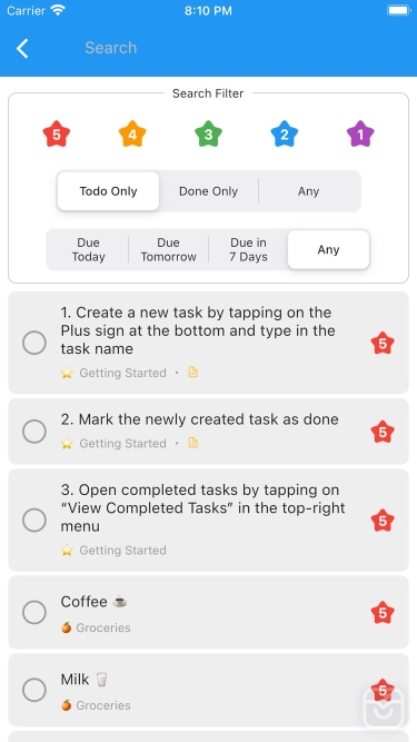 تصاویر Star2Do Lite: To Do & Priority