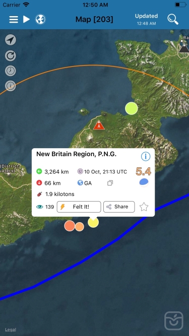 تصاویر Earthquake+ Alerts, Map & Info