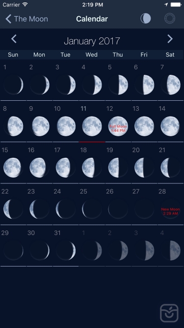 تصاویر The Moon: Calendar Moon Phases