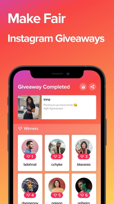 دانلود اپلیکیشن Giveaway Picker for Instagram™ برای آیفون