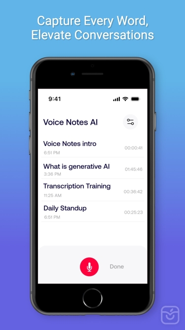 تصاویر Voice Notes AI Live Transcribe ++