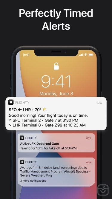 تصاویر Flighty - Live Flight Tracker ++