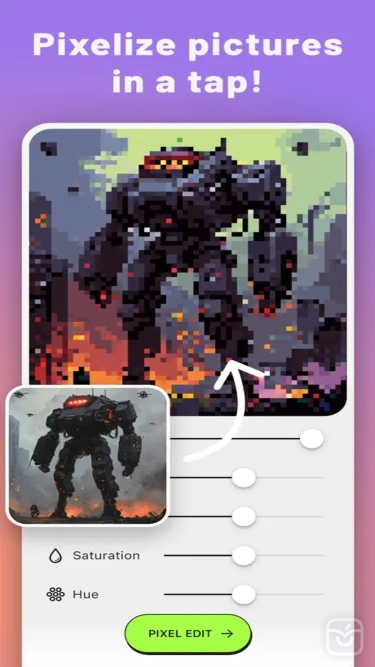 تصاویر PixelMe: AI Pixel Art Camera++| آنلاک شده