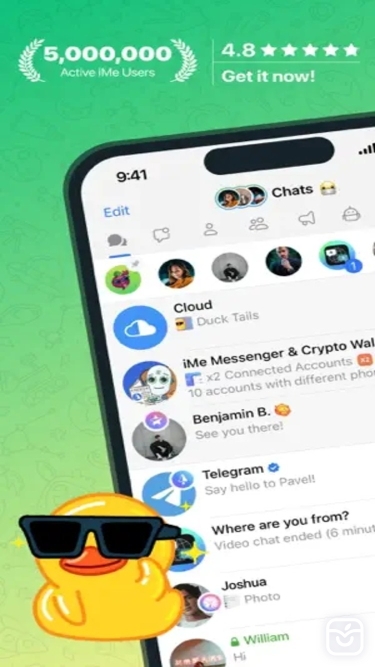 تصاویر iMe: AI Messenger for Telegram++