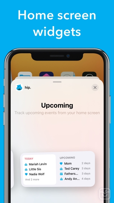 تصاویر hip: Birthday Reminder App ++
