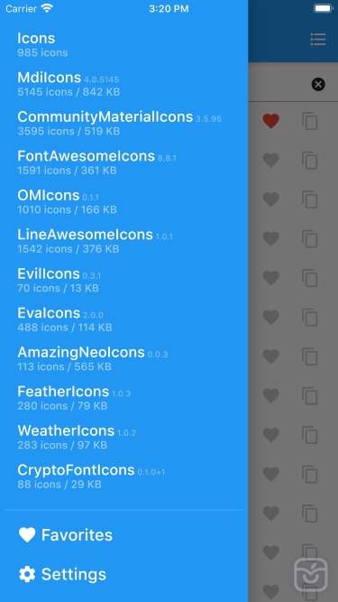تصاویر Flutter Icon Finder