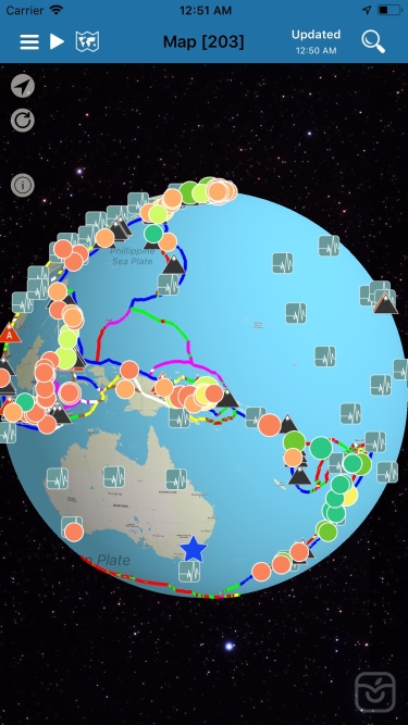 تصاویر Earthquake+ Alerts, Map & Info