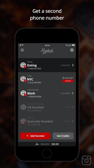 تصاویر Hushed: UK Second Phone Number ++