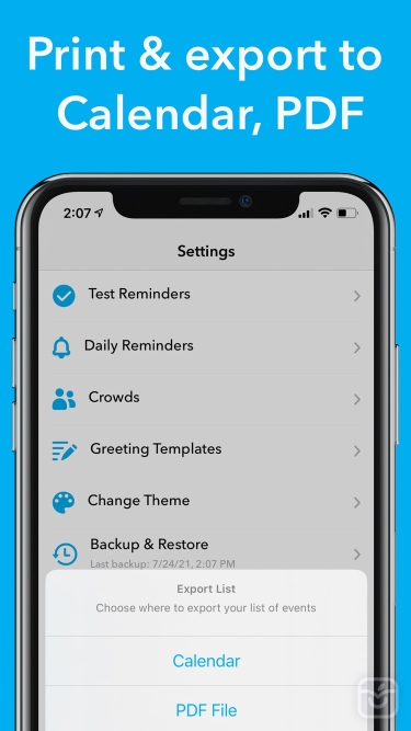 تصاویر hip: Birthday Reminder App ++