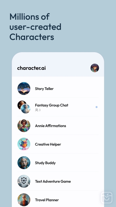 تصاویر Character AI: Chat, Talk, Text ++