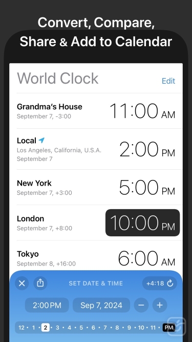 تصاویر World Clock Widget ++