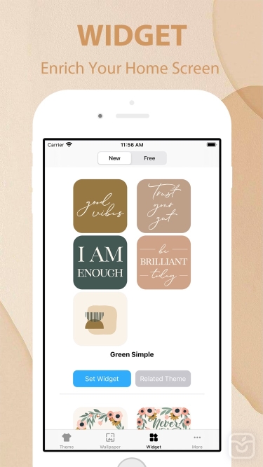 تصاویر App Icons & Widget - Theme Kit