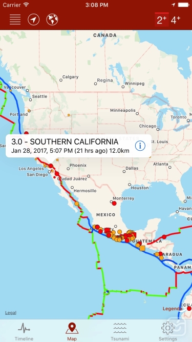 تصاویر Earthquake - alerts and map ++