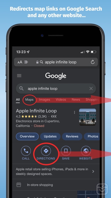 تصاویر Map Redirect for Map Links | $1.99