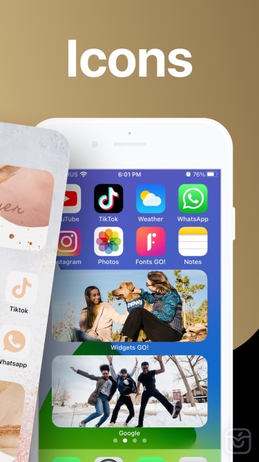 تصاویر Widget GO Themes Icon Changer