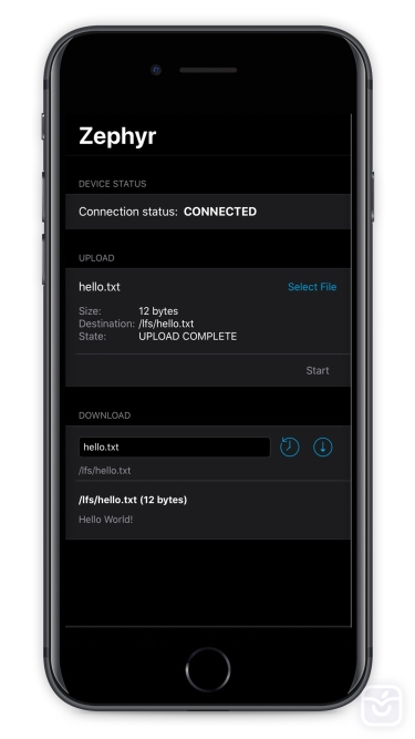 تصاویر nRF Connect Device Manager