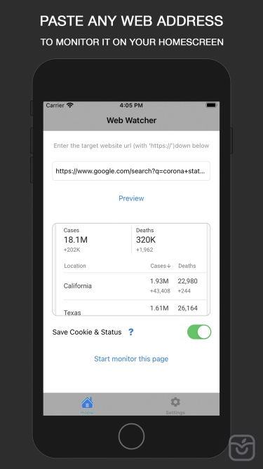 تصاویر Web Watcher Widget