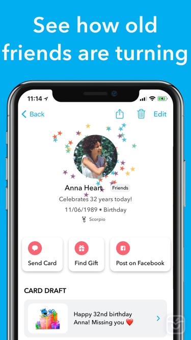 تصاویر hip: Birthday Reminder App ++