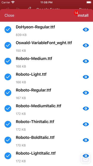 تصاویر Custom Fonts - Font Installer