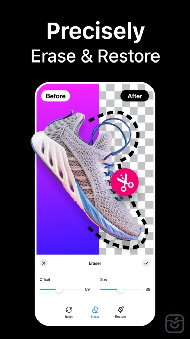 تصاویر Background Eraser - BgCut ++