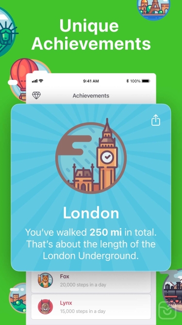 تصاویر Stepz - Step Counter & Tracker