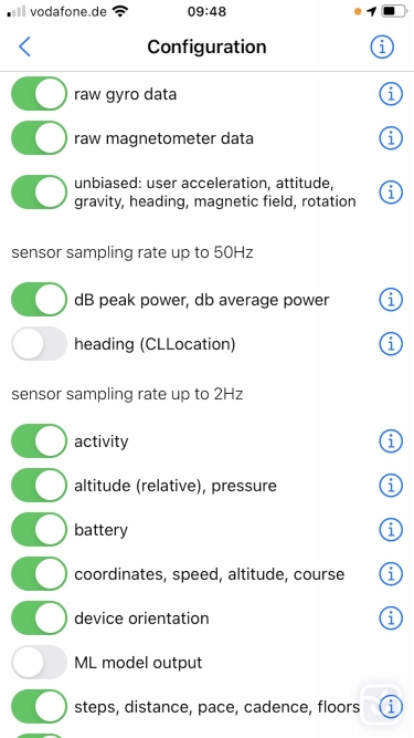 تصاویر SensorLog