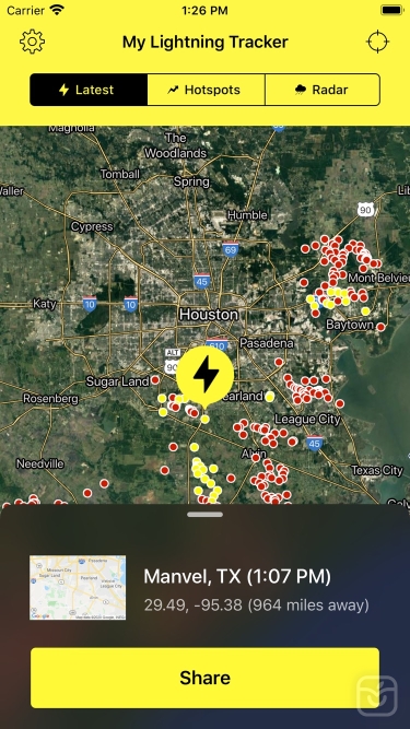 تصاویر My Lightning Tracker & Alerts