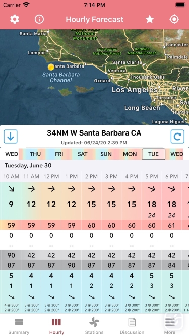 تصاویر Wind Speed Forecast App