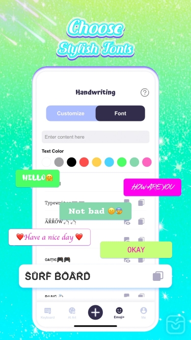 تصاویر V Keyboard - DIY Themes, Fonts ++