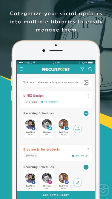 تصاویر RecurPost - Social Media App