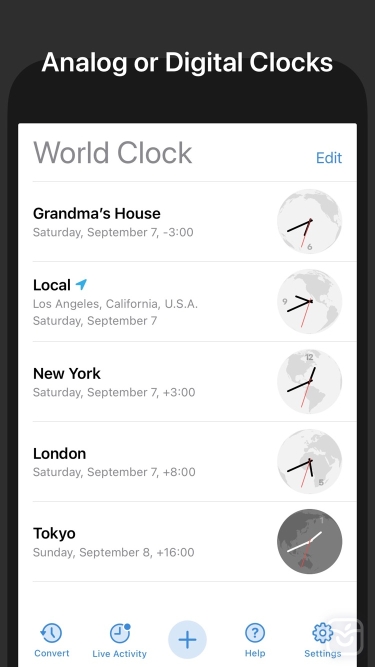 تصاویر World Clock Widget ++