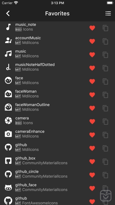 تصاویر Flutter Icon Finder