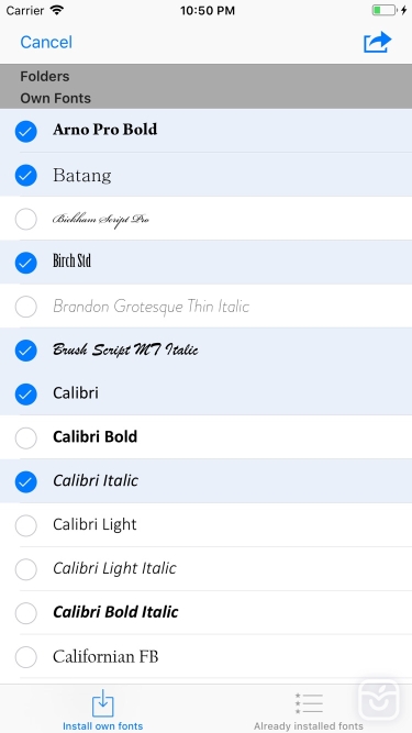 تصاویر AnyFont