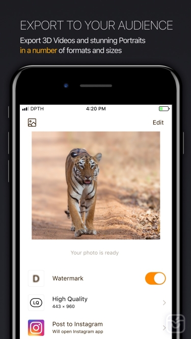 تصاویر DPTH: AI 3d-photo editor ++