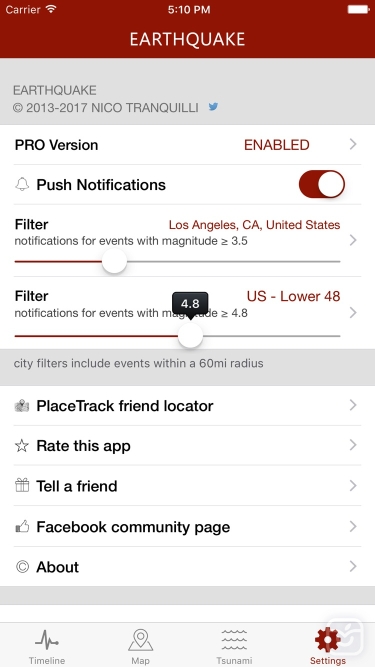 تصاویر Earthquake - alerts and map ++
