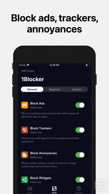 تصاویر 1Blocker - Ad Blocker ++