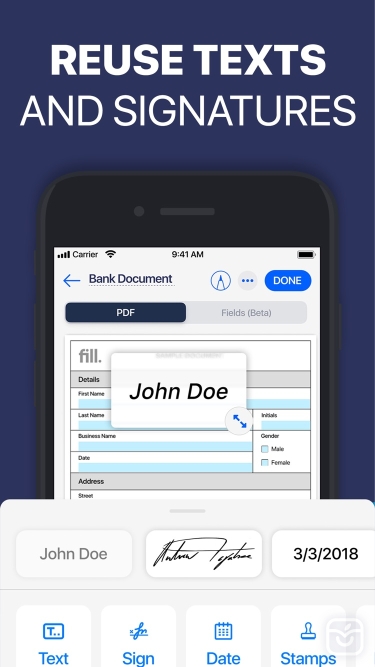 تصاویر Fill PDF Editor, Signature app