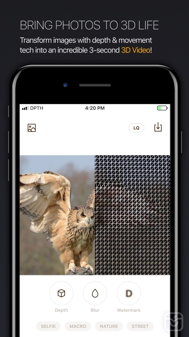 تصاویر DPTH: AI 3d-photo editor ++