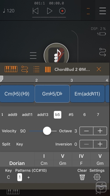 تصاویر ChordBud 2 AUv3 MIDI Sequencer