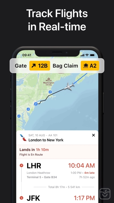 تصاویر Flighty - Live Flight Tracker ++