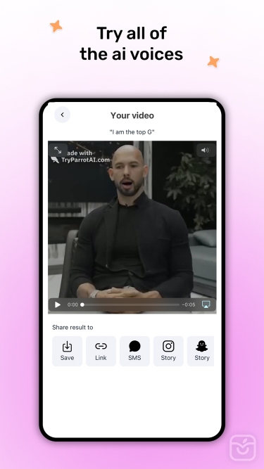 تصاویر Parrot: AI Voice Generator ++