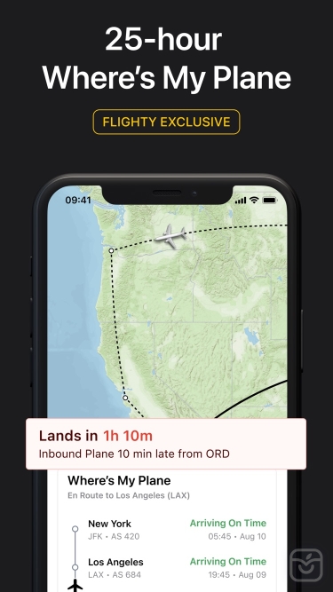 تصاویر Flighty - Live Flight Tracker ++