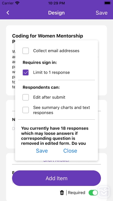تصاویر FormsApp : Manage your forms