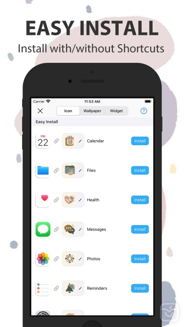 تصاویر App Icons & Widget - Theme Kit