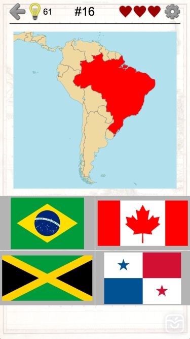 تصاویر American Countries and Caribbean: Flags, Maps Quiz