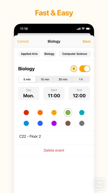 تصاویر My Timetable - Quick & Simple 