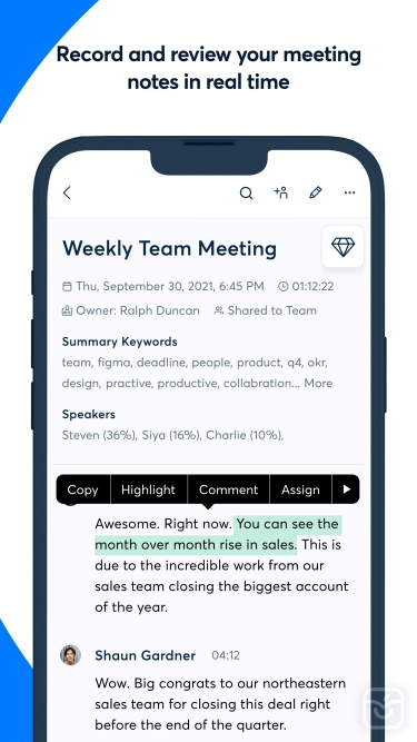 تصاویر Otter: Transcribe Voice Notes
