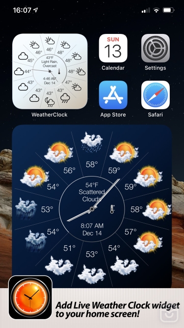 تصاویر Weather Clock Widget