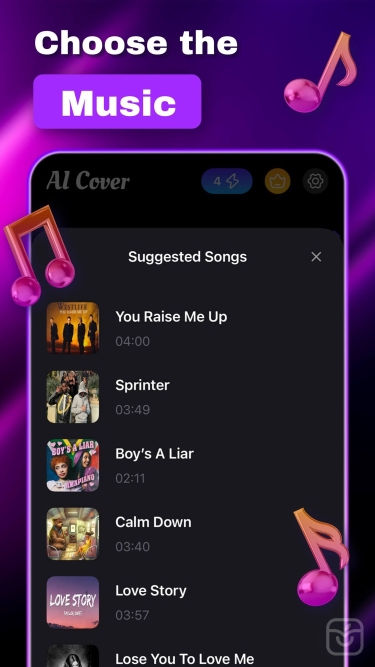 تصاویر AI MusicTunes: Songs & Covers ++